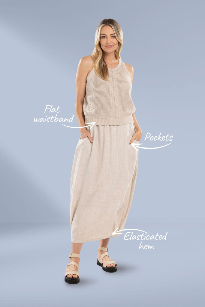 Mi Moso Ida Barrell Skirt Linen From BoxHill