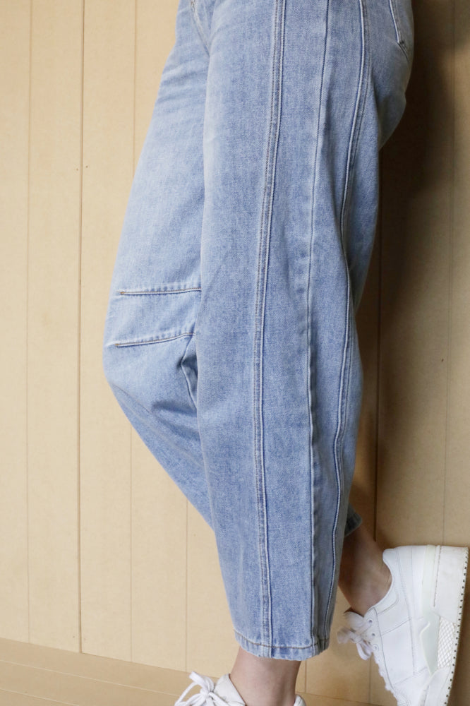 Mi Moso Louis Barrell Jeans Light Blue From BoxHill