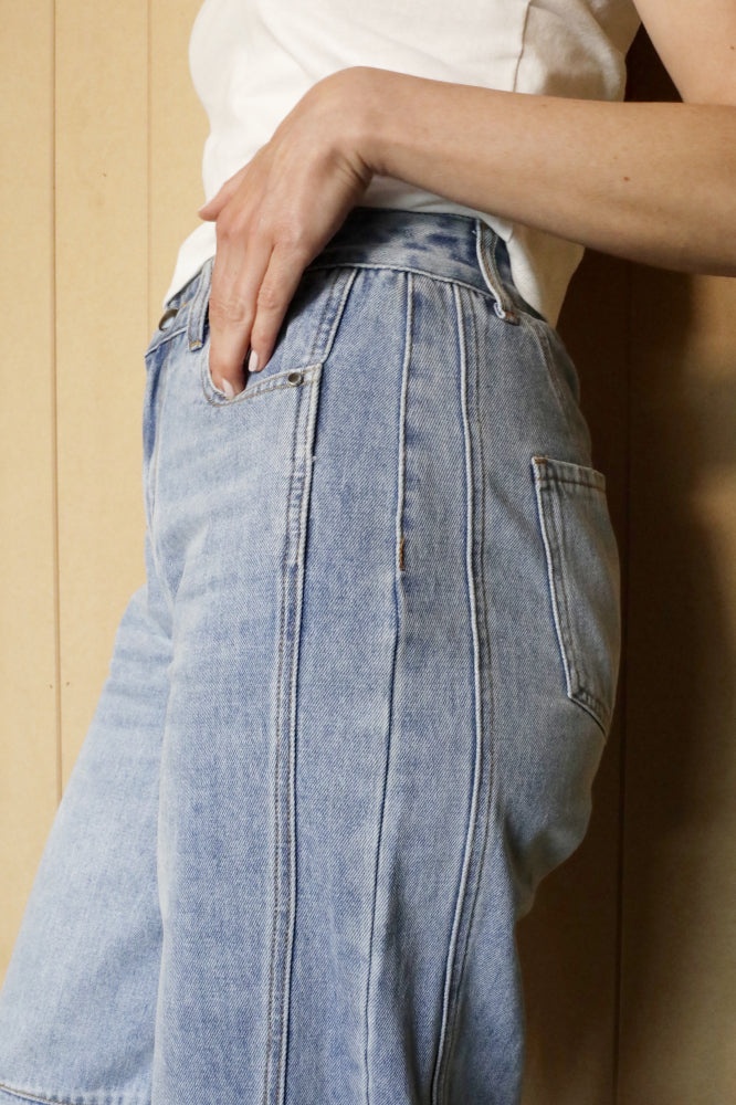 Mi Moso Louis Barrell Jeans Light Blue From BoxHill