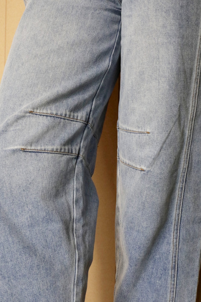 Mi Moso Louis Barrell Jeans Light Blue From BoxHill