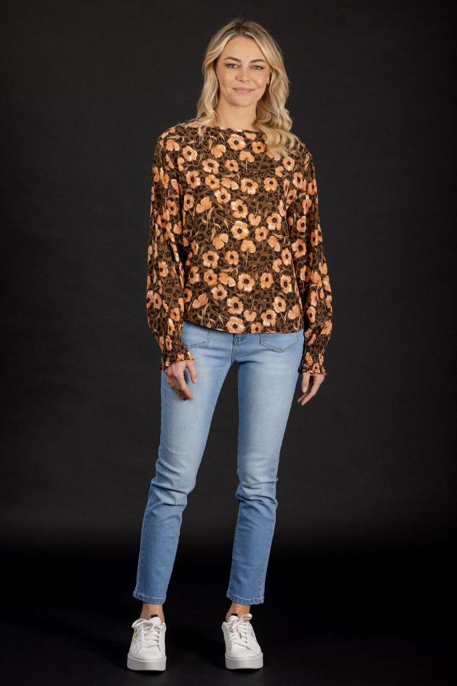 Mi Moso Lucy Top Autumn Floral From BoxHill