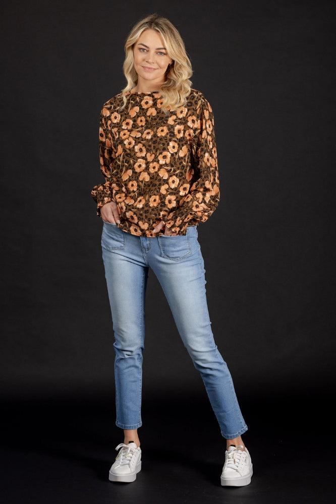 Mi Moso Lucy Top Autumn Floral From BoxHill