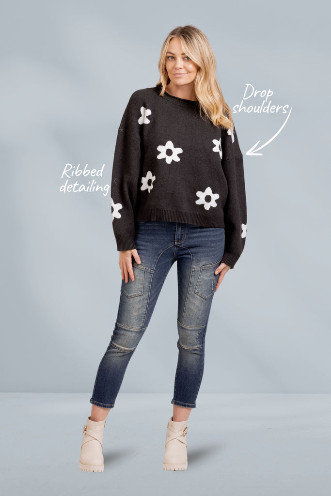 Mi Moso Zoe Knit Charcoal From BoxHill