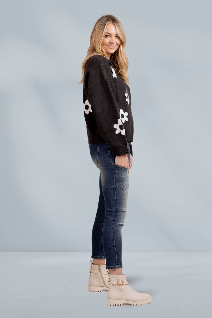 Mi Moso Zoe Knit Charcoal From BoxHill