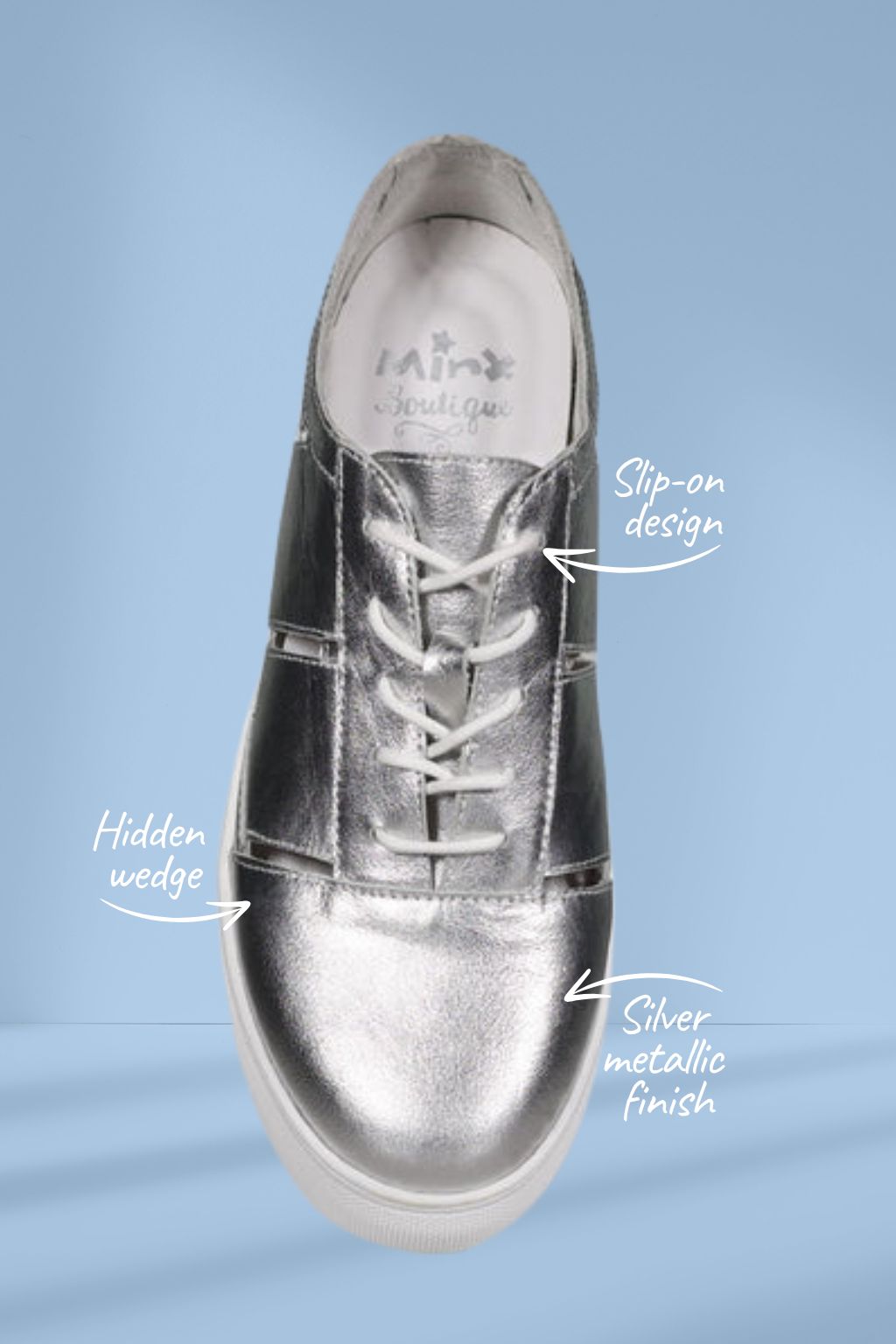 Minx Secret Sneakers Silver Minx