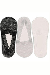 Minx Three Pack Dainty Sockette Black White Grey From BoxHill