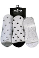 Minx Three Pack Spot Socks Sheer Black White Grey One Size Black White Grey From BoxHill