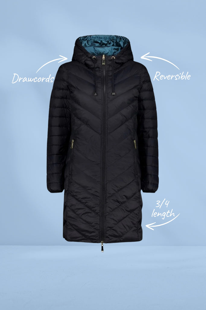 Moke Arnie Reversible Down Coat Black Empire From BoxHill