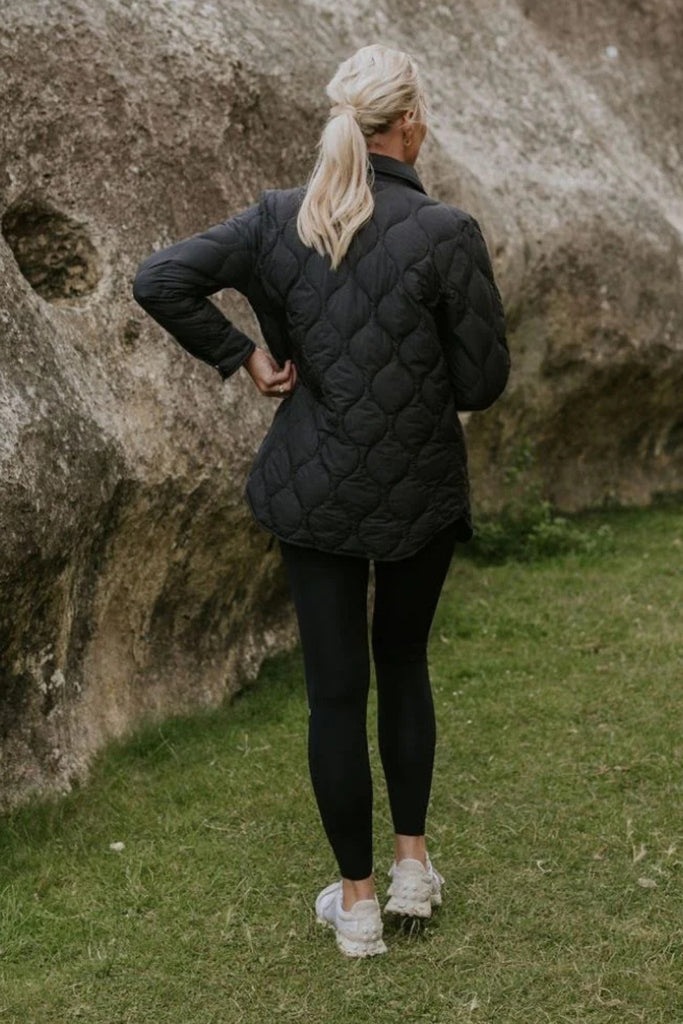 Moke Ash Down Overshirt Black From BoxHill