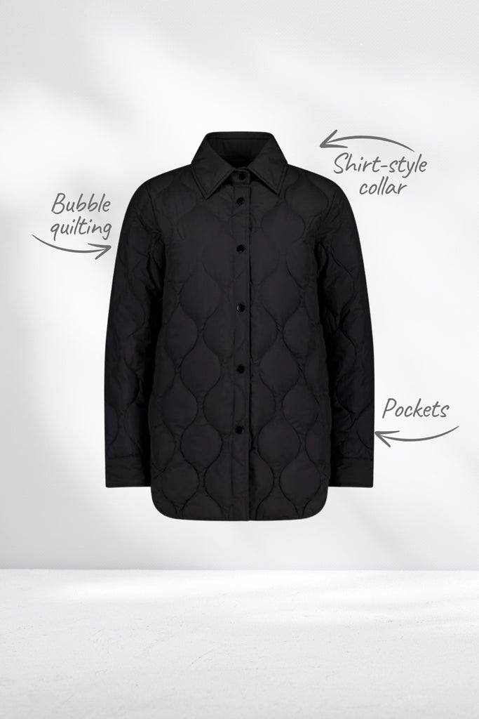 Moke Ash Down Overshirt Black From BoxHill