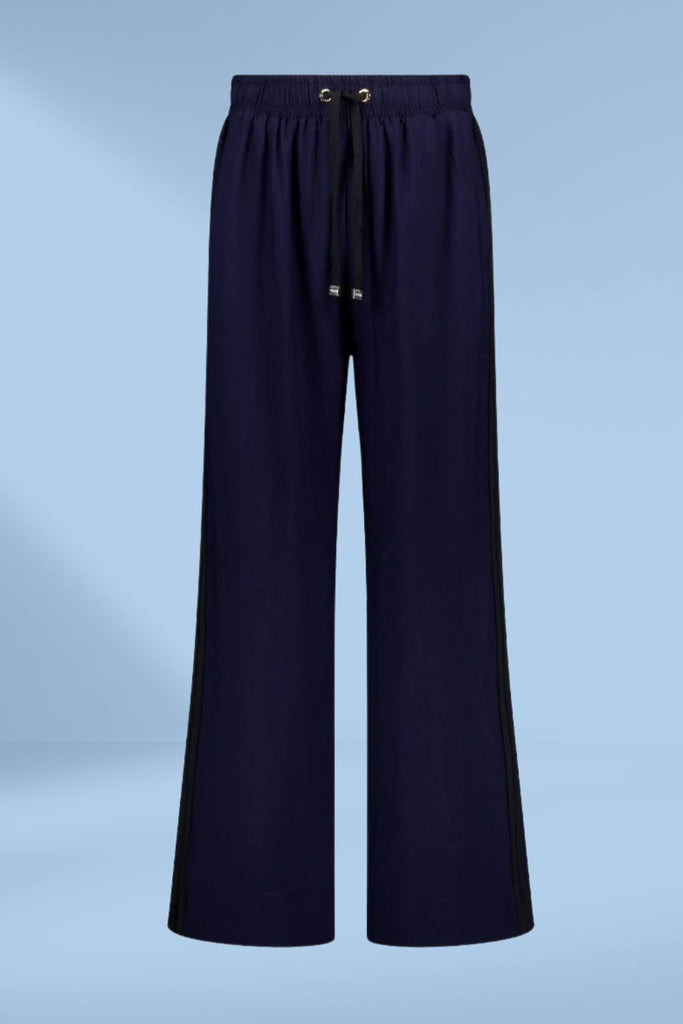 PRE-ORDER Moke Indiana Wide Leg Pants Navy with Black From BoxHill