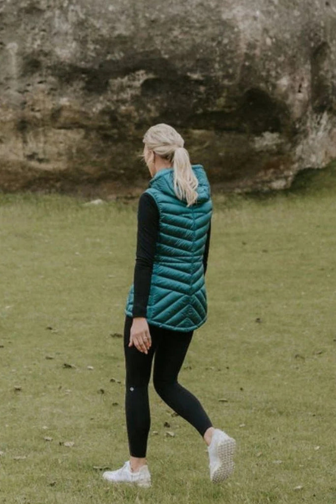 Moke Mary Claire Packable Down Vest Empire Teal From BoxHill
