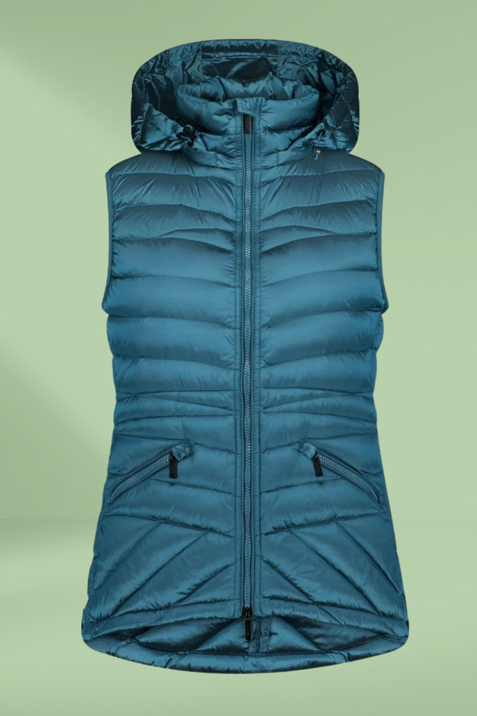 Moke Mary Claire Packable Down Vest Empire Teal From BoxHill