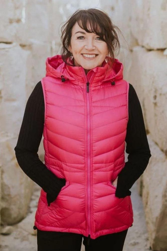 Moke Mary Claire Packable Vest Hot Pink From BoxHill
