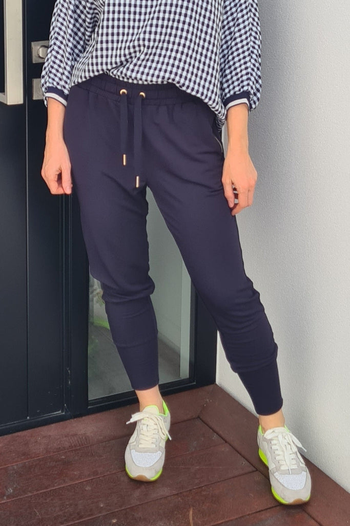 Moke Violet Pants Navy From BoxHill