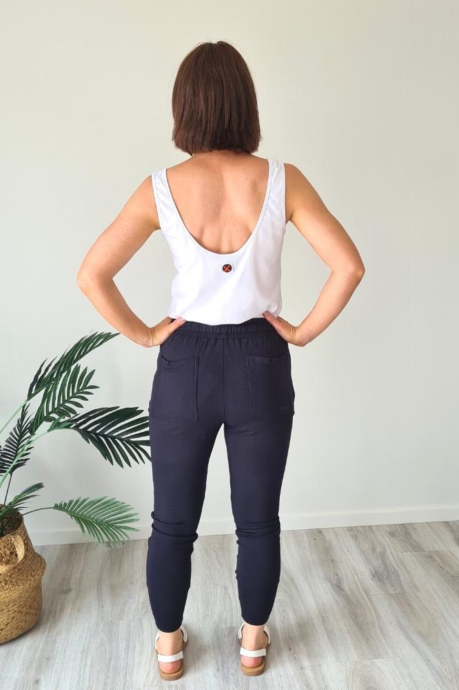 Moke Violet Pants Navy From BoxHill