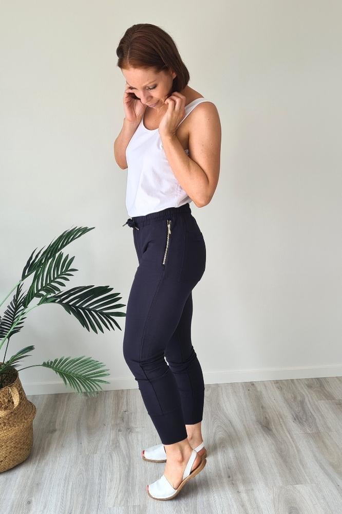 Moke Violet Pants Navy From BoxHill