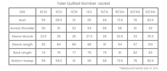 Size Chart for