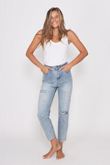 Monaco Taylor Mom Jeans Blue From BoxHill