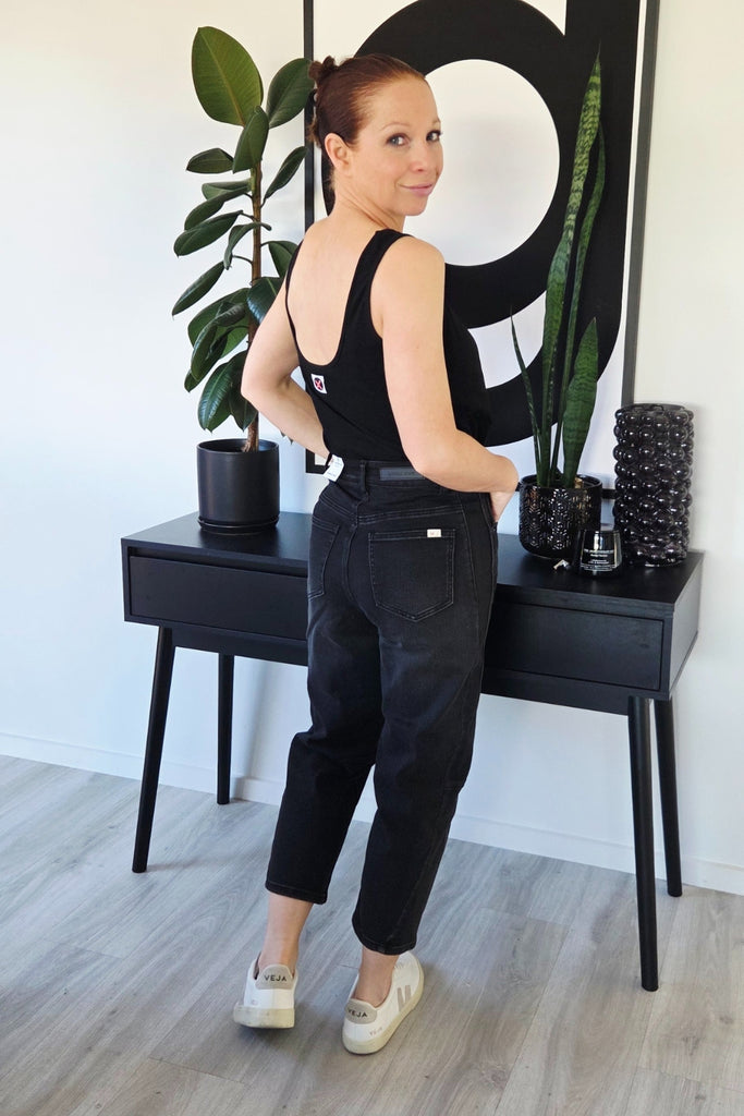 Monaco Toni Barrel Jeans Black From BoxHill