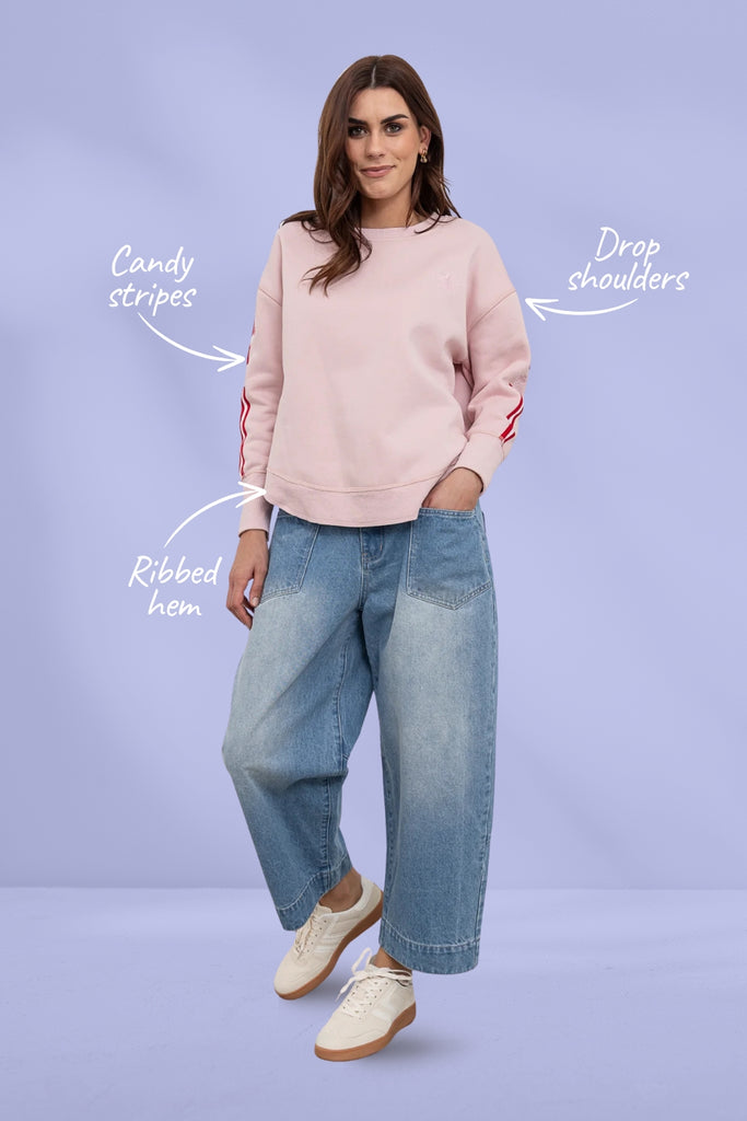 Moss Bianca Sweat Tee Pink From BoxHill