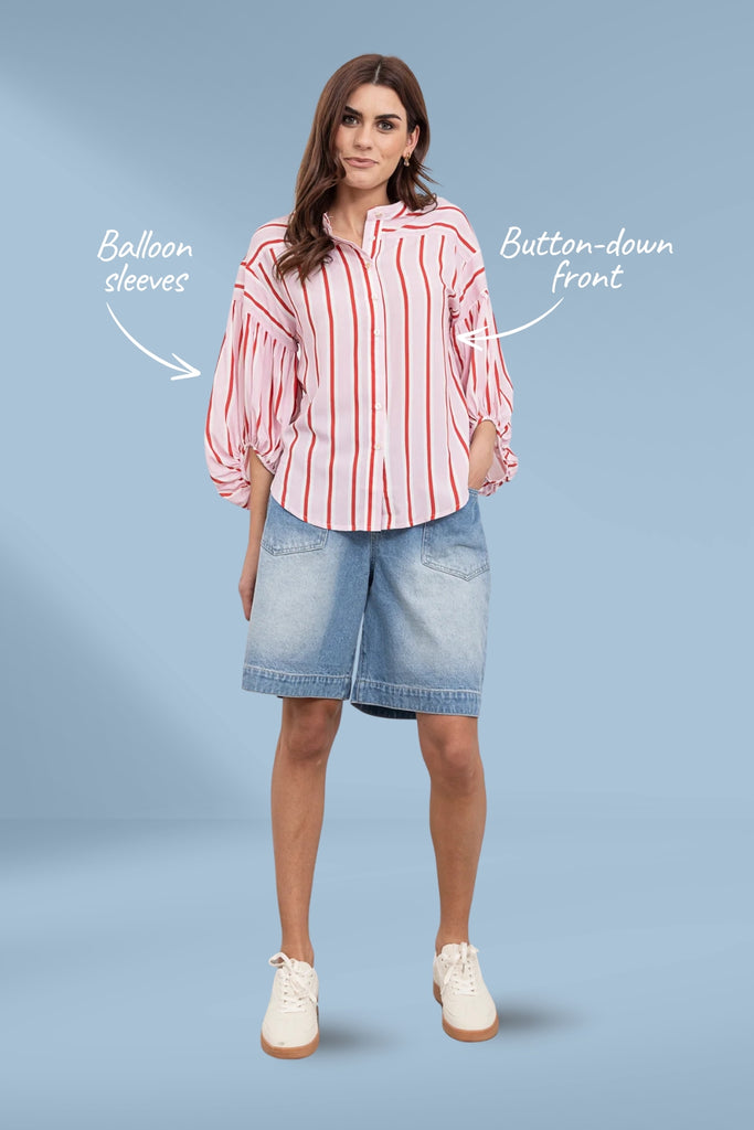 Moss Bronte Shirt Candy Stripe From BoxHill