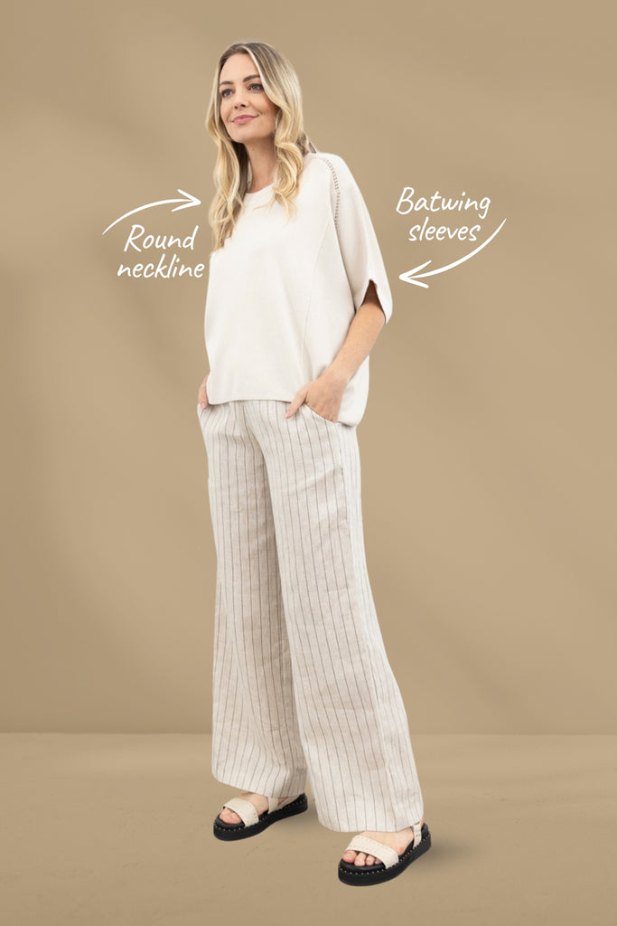 Moss Ella Summer Knit Champagne From BoxHill