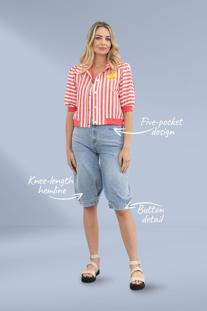 Moss Pedal Pusher Denim Blue From BoxHill