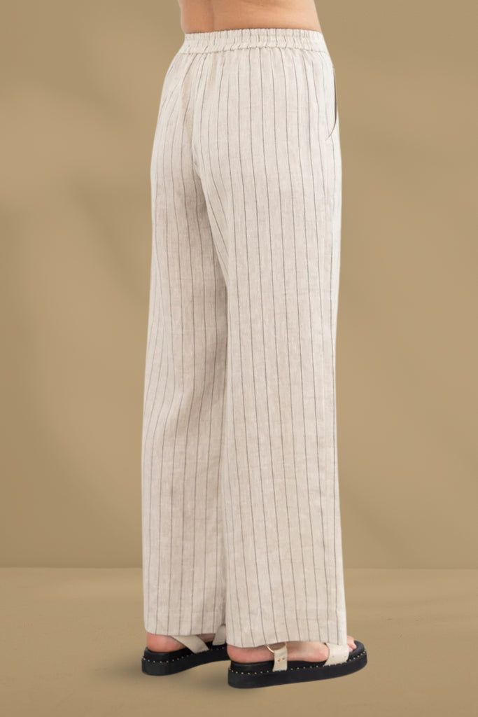 Moss Tate Pants Natural Stripe From BoxHill