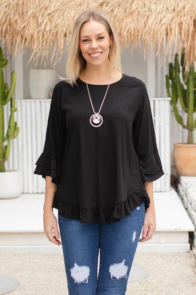 PRE-ORDER Bee Maddison Felicity Top Black From BoxHill