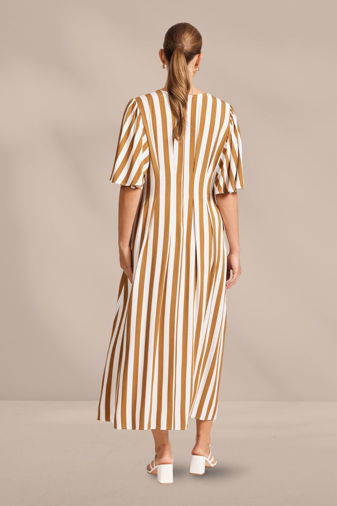 Eb and Ive Treville Stripe Maxi Dress Caramel From BoxHill