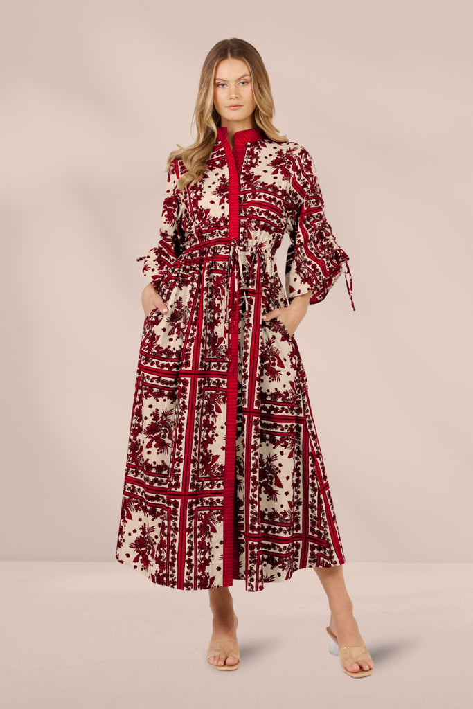 PRE-ORDER Fate and Becker Dominica Dress Red Cream From BoxHill