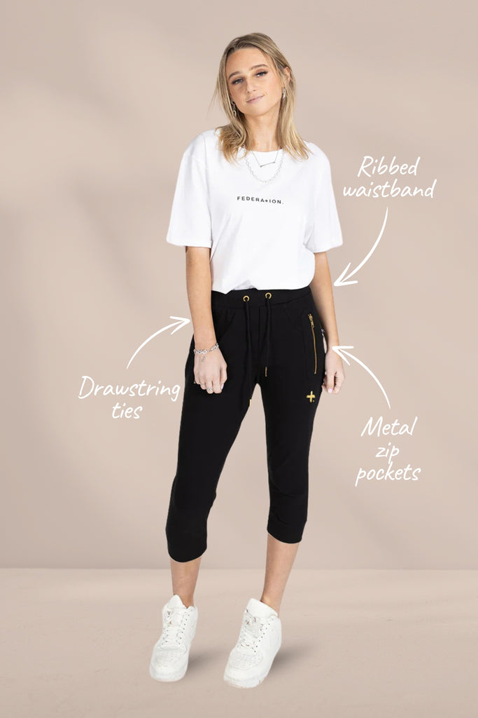 PRE-ORDER Federation Cut Trackies Lil Plus Black Gold From BoxHill