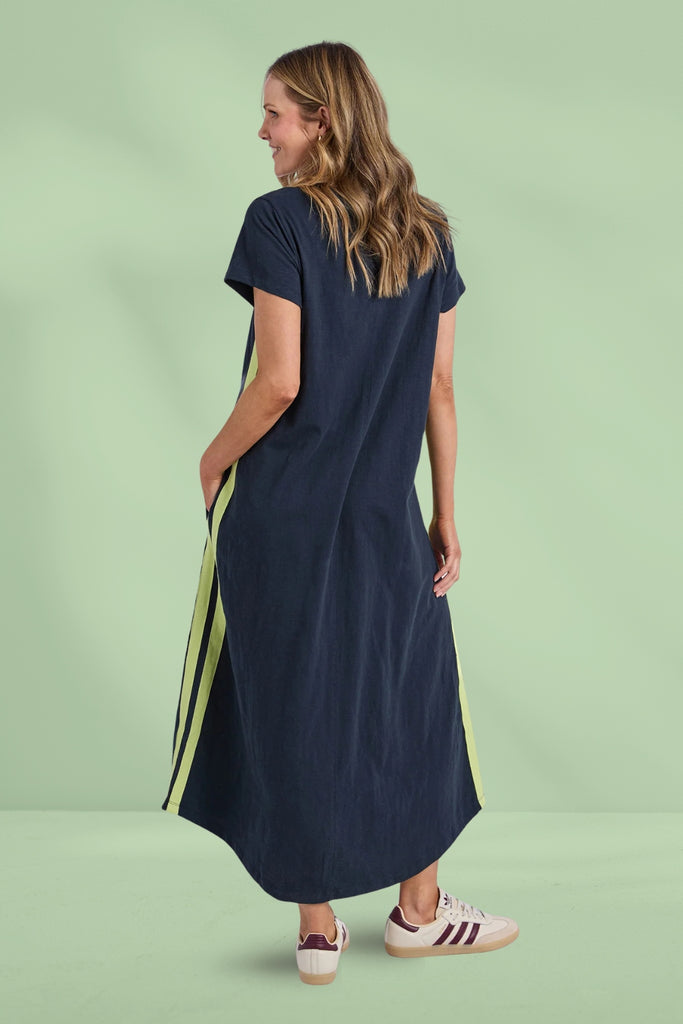 Foxwood Recovery Dress Navy and Neon Lemon From BoxHill