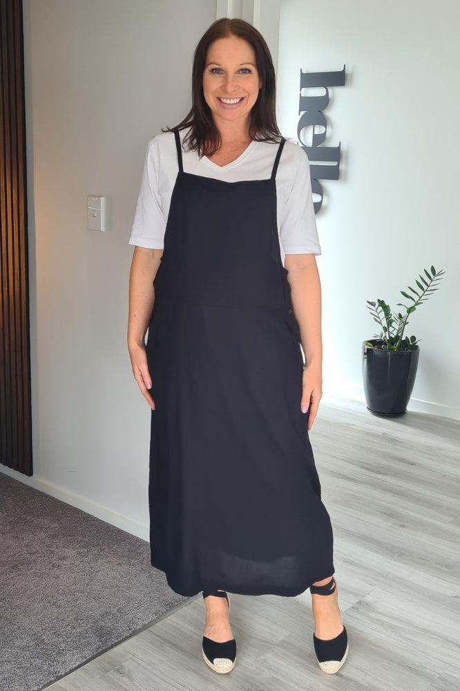 Freez Apron Dress Black From BoxHill