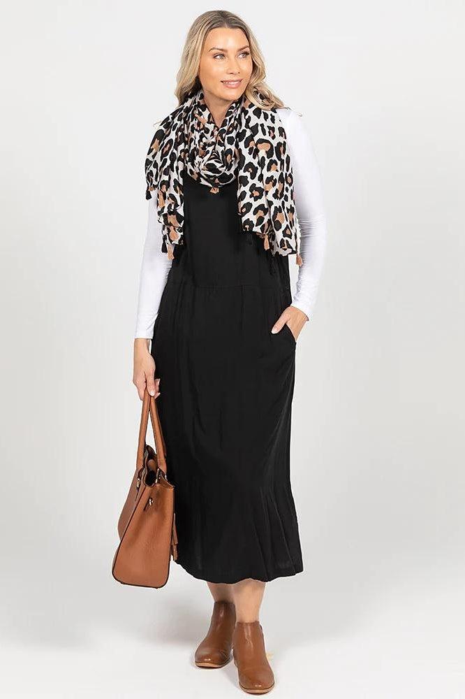 Freez Apron Dress Black From BoxHill