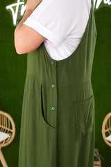 PRE-ORDER Freez Apron Dress Olive From BoxHill