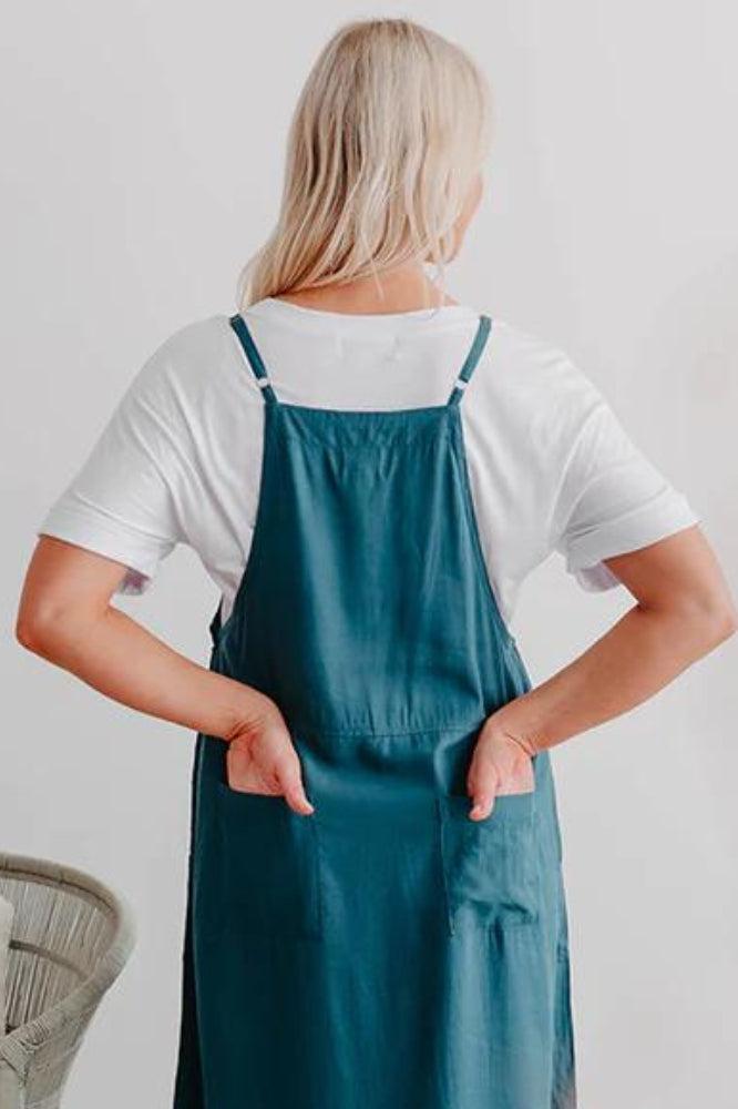 Freez Apron Dress Teal From BoxHill