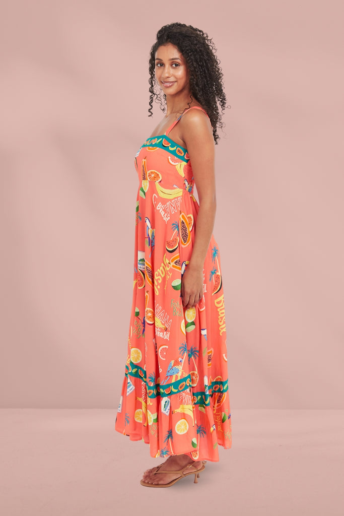 Haven Cabana Tank Maxi Dress Brasil Coral From BoxHill