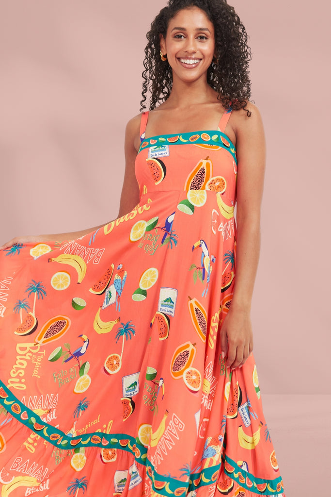 Haven Cabana Tank Maxi Dress Brasil Coral From BoxHill