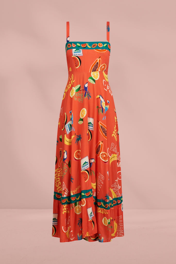 Haven Cabana Tank Maxi Dress Brasil Coral From BoxHill