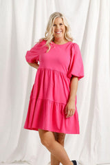 PRE-ORDER Homelee Katie Dress Raspberry From BoxHill
