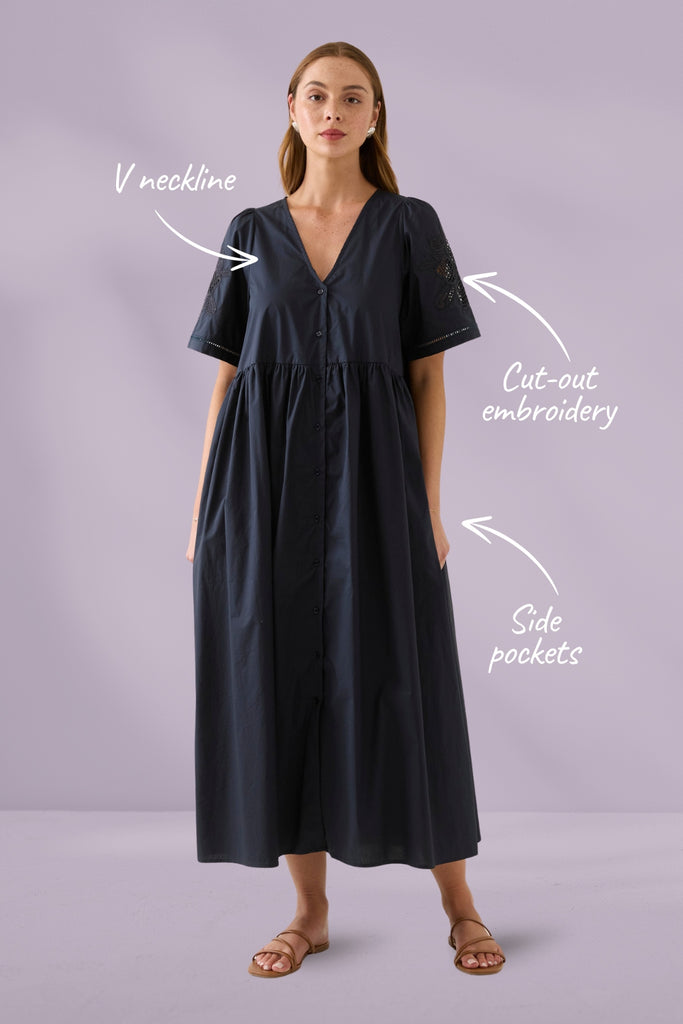 Isle of Mine Nilsa Dress Navy From BoxHill
