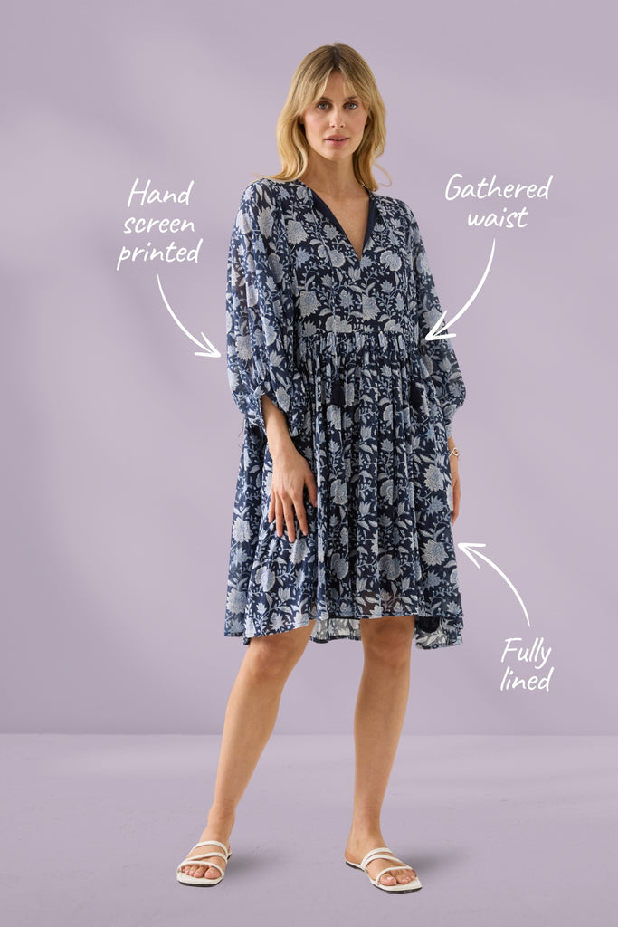 Isle of Mine Wilma Dress Navy From BoxHill