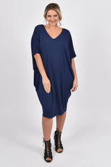 PRE-ORDER PQ Collection Original Miracle Dress Navy From BoxHill
