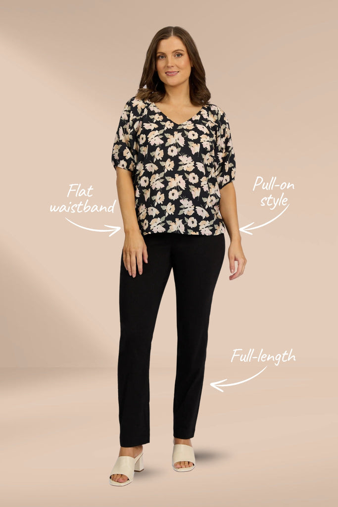 Paris Collection by Vassalli Paris Full Length Pants Black From BoxHill