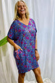 Red Lotus Gaby Dress Mauve Meadow From BoxHill