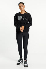 Rose Road Classic Crew Black with Rose Road Stack Logo From BoxHill