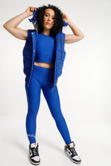 Rose Road Puffer Vest Cyber Blue From BoxHill