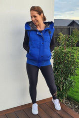 Rose Road Puffer Vest Cyber Blue From BoxHill